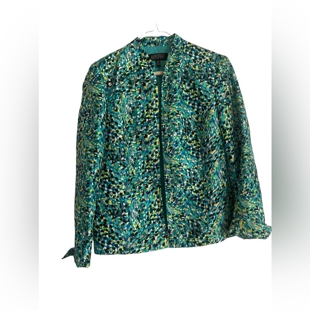 Kasper Green Multicolored Women’s Blazer-Size 8P - Picture 6 of 8